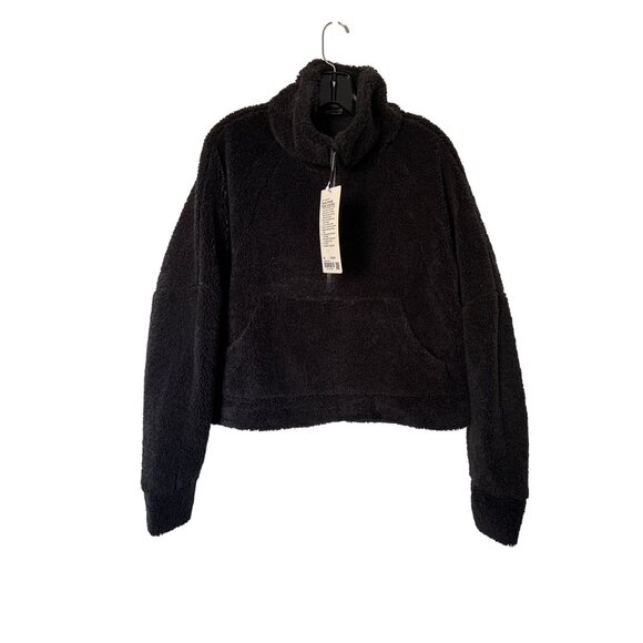 Lululemon Women's Black Scuba Oversized Fleece Funnel Neck Size M/L NWT